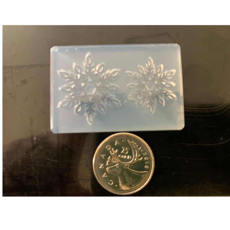 Snowflake mold, feathery 12 loops, limited edition