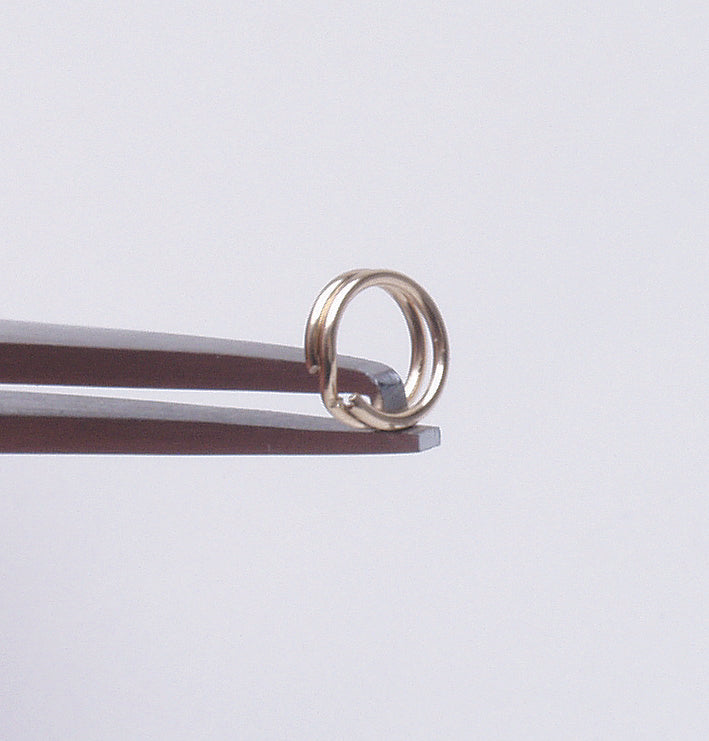 Tweezers, split-ring, stainless steel